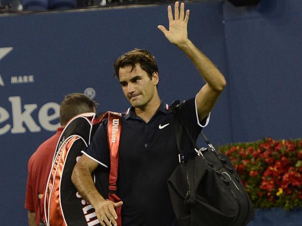 Roger Federer se despidió del Abierto de Estados Unidos 2013.