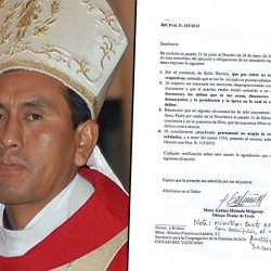 CARTA / Obispo acusado de pedofilia: «Fui imprudente pero no hay delito»