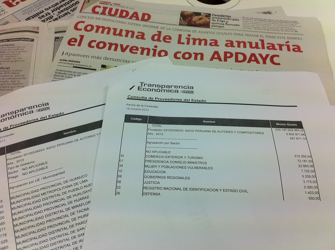 APDAYC facturó S/. 427 mil a ministerios, municipios y otras entidades