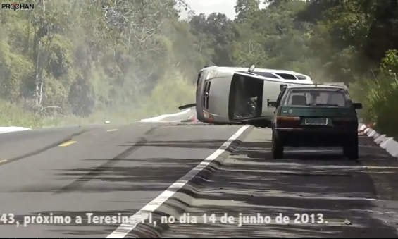 Video impactante: Graba violento accidente en carretera de Brasil sin querer