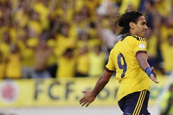 Falcao García pieza importante en la selección colombiana que obtuvo hoy su clasificación a Brasil 2014.