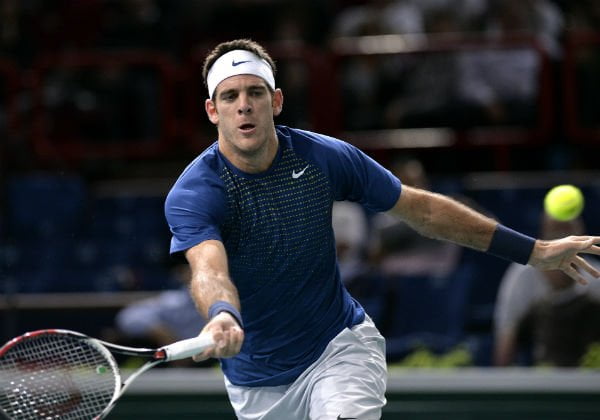 Aunque sin convencer del todo, Del Potro se instaló en los cuartos de final de Paris-Bercy.