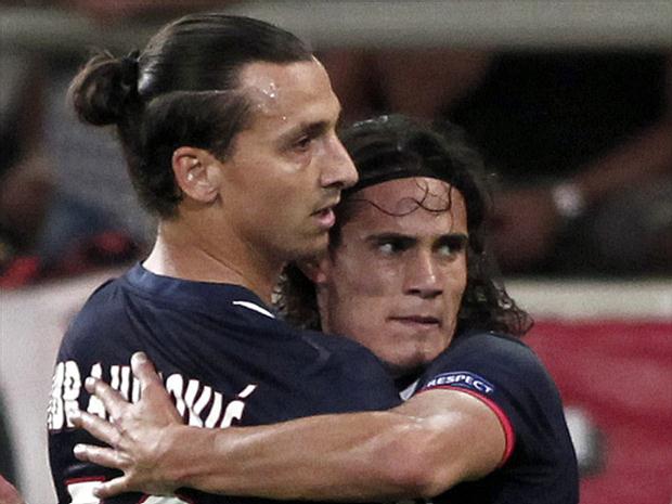 Ibrahimovic y Cavani buscarán marcar ante el Saint-Étienne con el objetivo de que el PSG mantenga la punta en la Liga francesa.