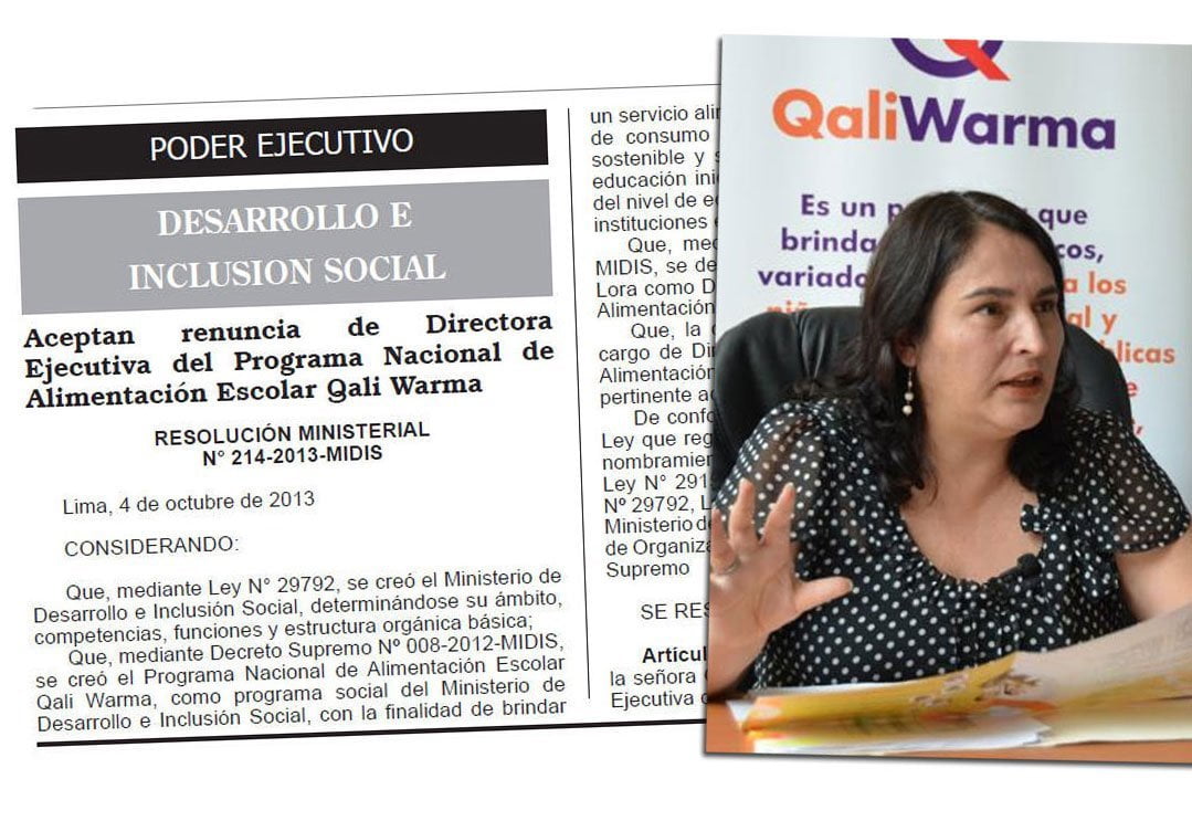 Se va jefa de Qali Warma tras nueva intoxicación de niños