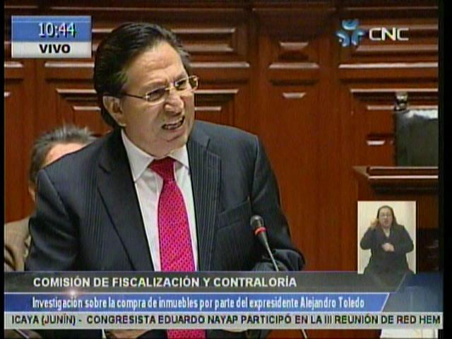 EN VIVO: Toledo declara pero arremete contra comisión de Fiscalización