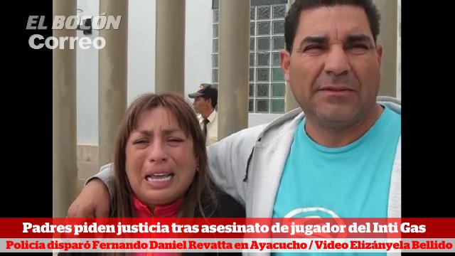 Padres de asesinado jugador del Inti Gas: “Cadena perpetua para mal policía”