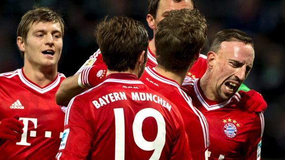 Bayern Munich mostró su contundencia para golear 7-0 al Werder Bremen.