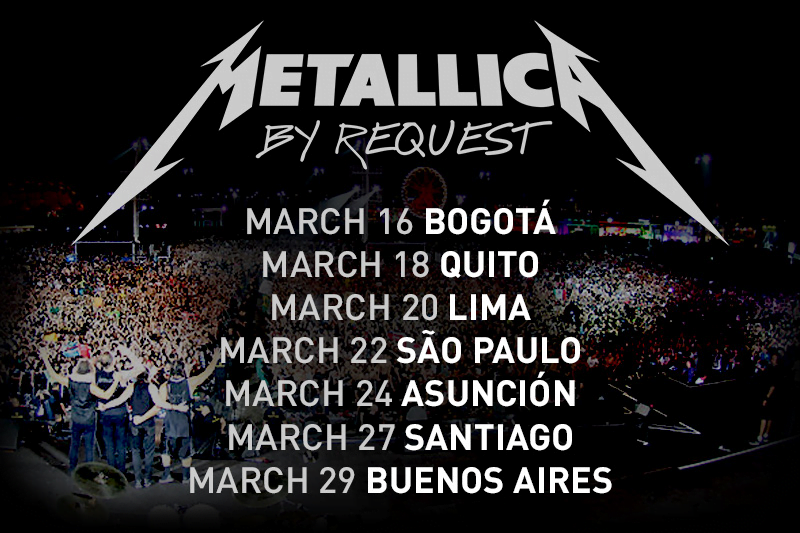 Metallica vuelva a Lima el 20 de marzo del 2014