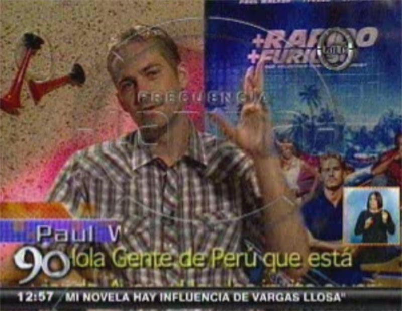 [VIDEO] El día que Paul Walker saludó al Perú y habló de sus autos
