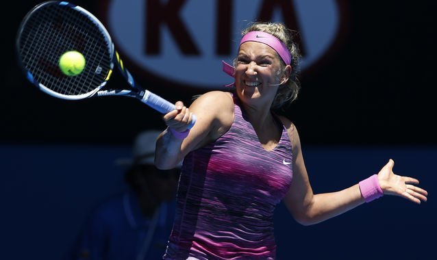 Victoria Azarenka fue de menos a más en su primer partido del Abierto de Australia.