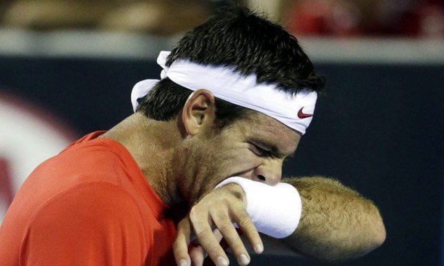 Del Potro  lamenta su temprana eliminación en Melbourne.