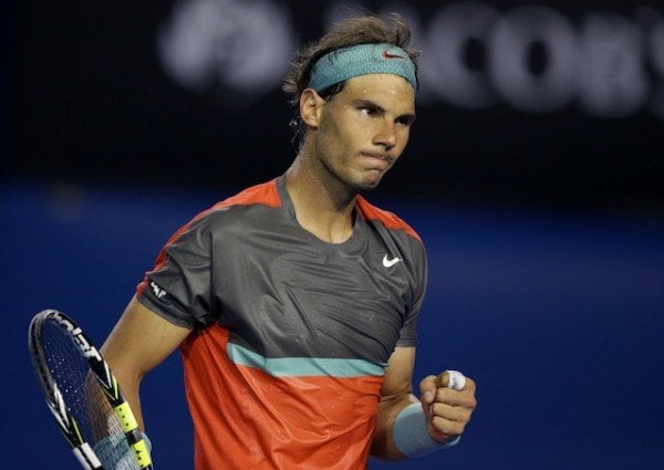 Rafael Nadal fue efectivo contra Monfils y avanzó a octavos de final en Melbourne.