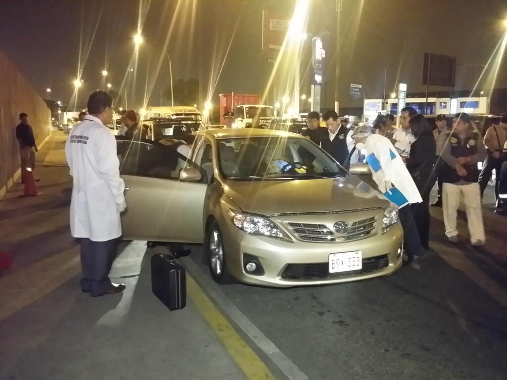 FOTO Twitter RPP / Delincuentes disparan contra pareja cerca al aeropuerto Jorge Chávez