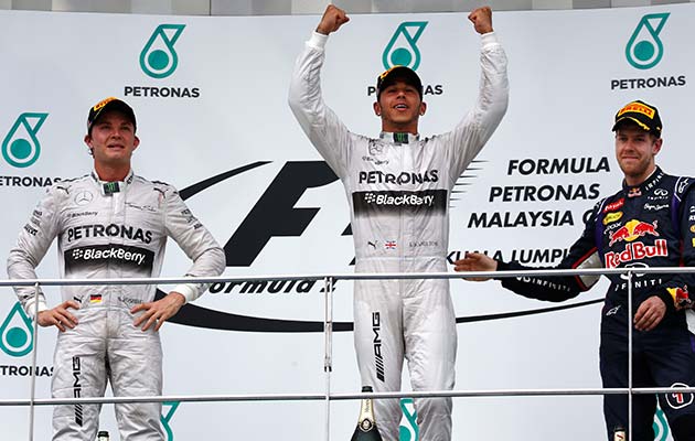 Lewis Hamilton se impuso en Malasia de punta a punta.