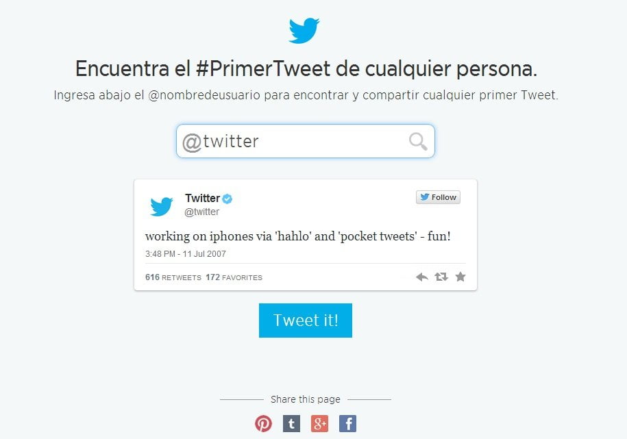 Encuentra tu primer tweet con esta herramienta y te sorprenderás