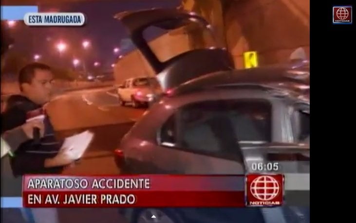 San Borja: Dos heridos deja volcadura de auto en avenida Javier Prado