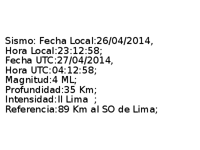 Sismo de leve intensidad se sintió en Lima esta noche