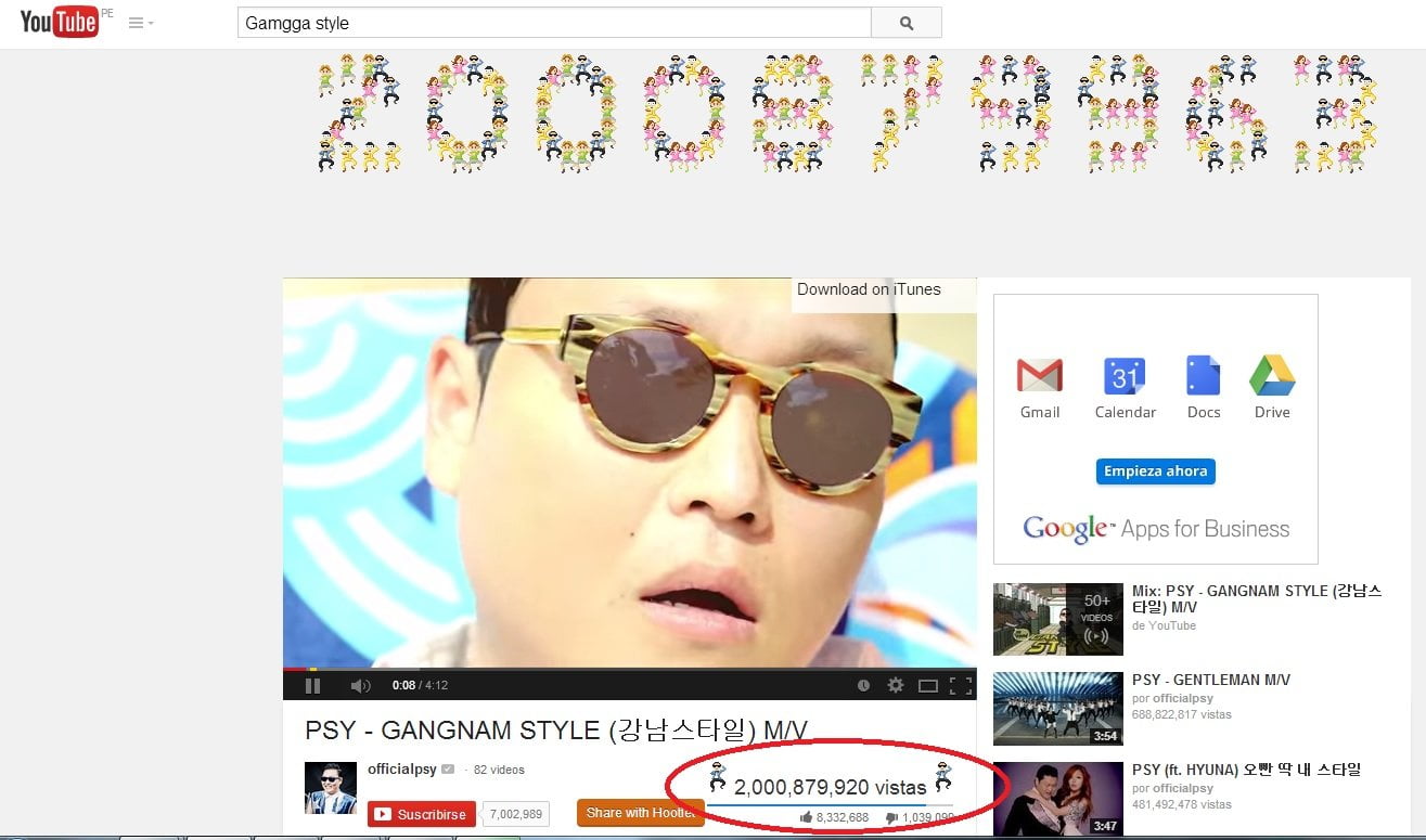 Record: 'Gangnam Style' de PSY suma 2,000 millones de vistas en Youtube