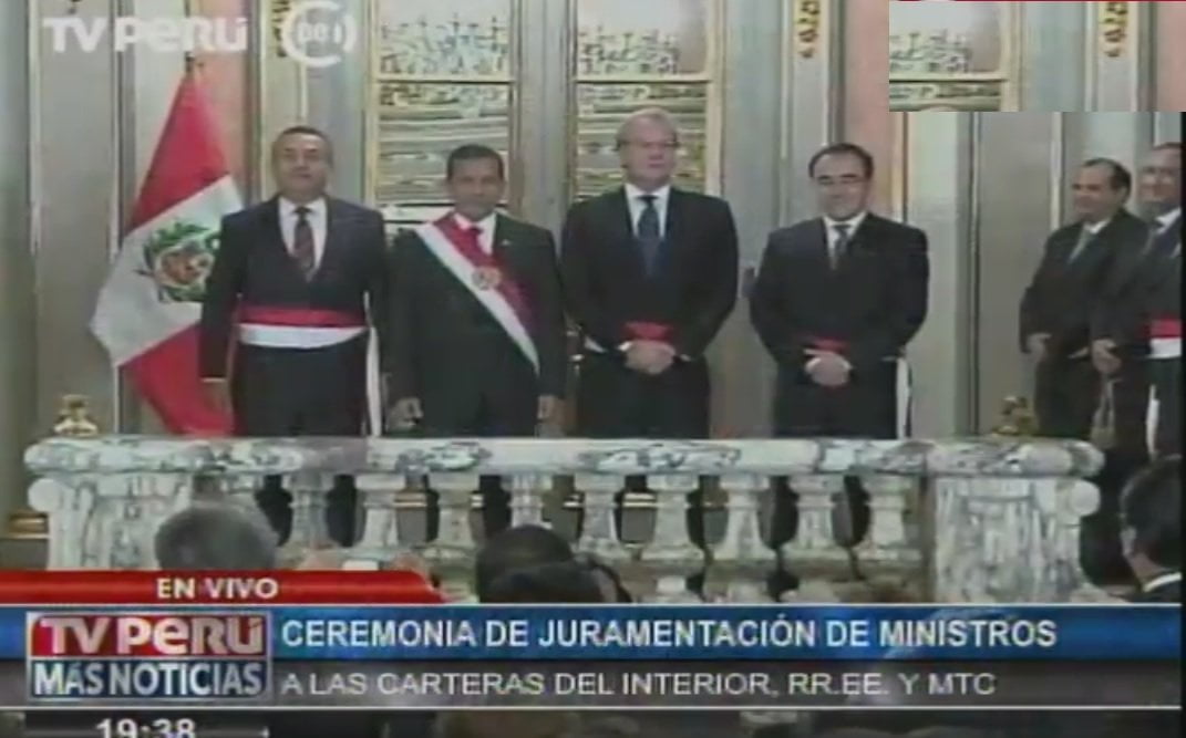 Ollanta Humala juramentó a ministros del Interior, MTC y Relaciones Exteriores