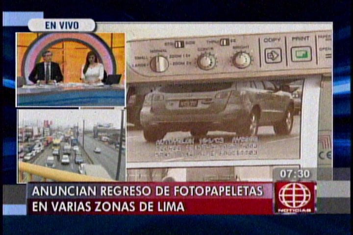 Ojo choferes: Regresan las fotopapeletas en varios distritos de Lima