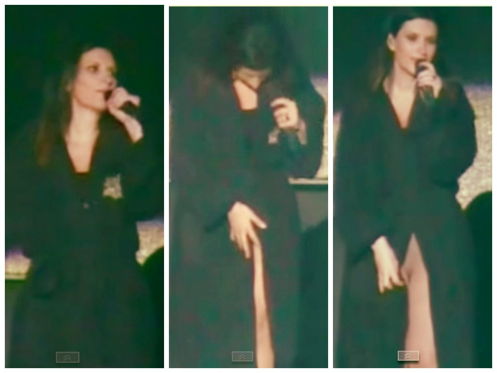 [VIDEO] Laura Pausini quedó semi desnuda durante concierto en Lima