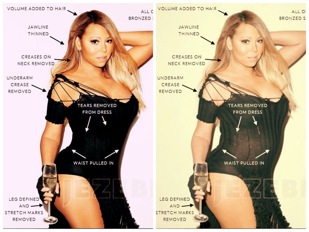 [FOTOS] Así es Mariah Carey sin Photoshop y sus polémicos retoques