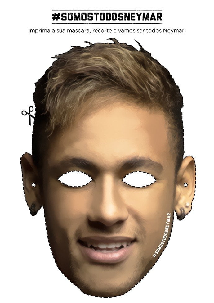 Miles de máscaras de Neymar en el estadio para choque contra Alemania