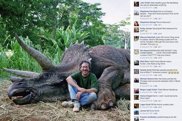 víctima de trolls idiotas por supuesto maltrato a Triceratops