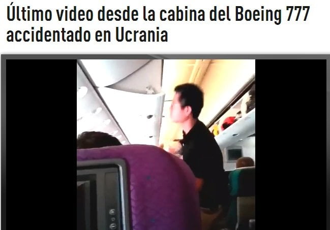 [VIDEO] Inédito de la cabina del avión de Malaysia Airlines antes de ataque