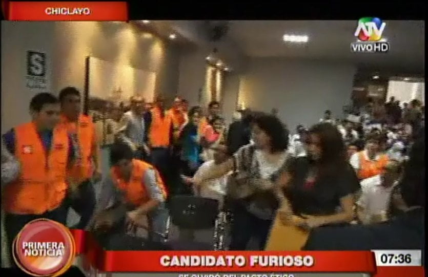 [VIDEO] Pacto Ético en Chiclayo terminó en tremenda bronca de candidatos