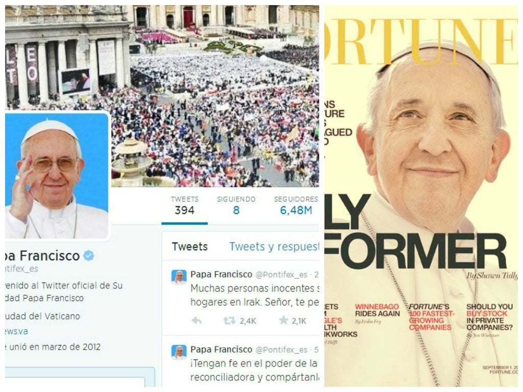 Papa Francisco tiene 15 millones de seguidores en Twitter y es tapa de revista