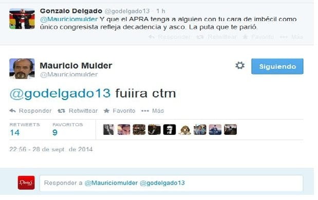 Congresista Mulder mentó la madre a tuitero que lo insultó ¿tu que harías?