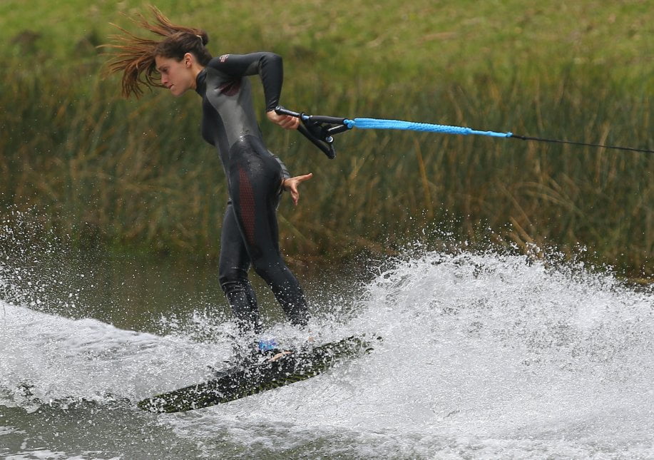 Natalia Cuglievan (y su hermana Maria Delfina) brillaron en esquí acuático.