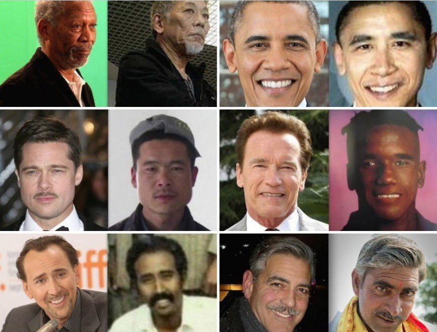 Impactante: Diez celebridades y sus clones de otra raza