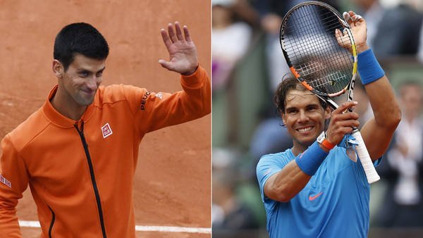 Djokovic y Nadal celebraron en sus debuts por el Roland Garros 2015.