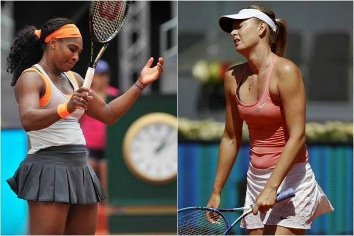 Serena Williams y Sharapova fueron eliminadas en Madrid.