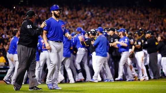 Los Cachorros celebran su pase a la siguiente etapa de la MLB 2015.