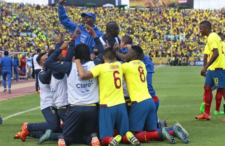 Ecuador mantuvo su racha ganadora por  clasificatorias Rusia 2018.