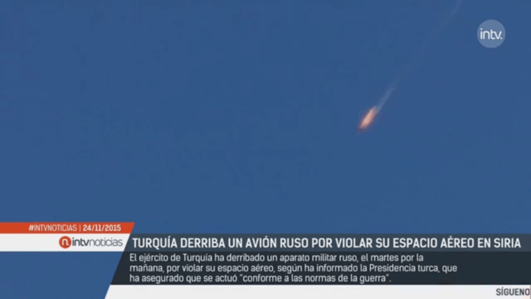 Avión Ruso fue derribado por Turquía en frontera con Siria (Video)