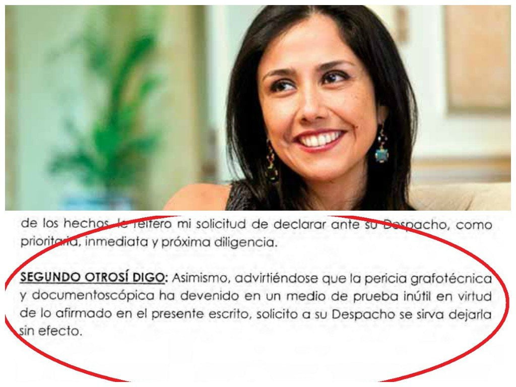 Nadine Heredia y el documento que presentó