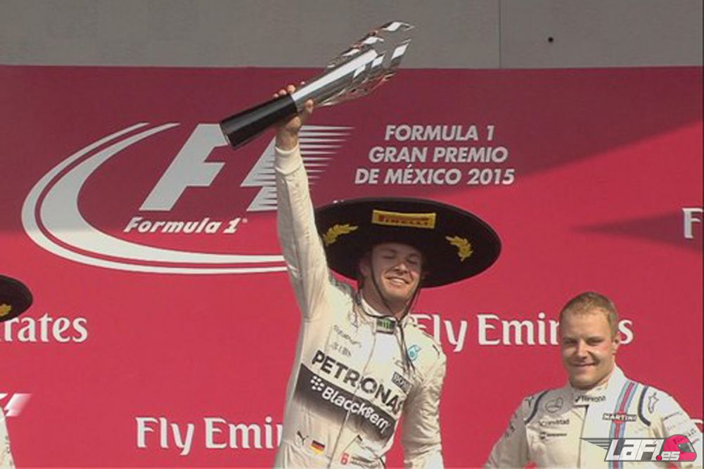 Rosberg celebró en México su cuarto triunfo de la temporada.