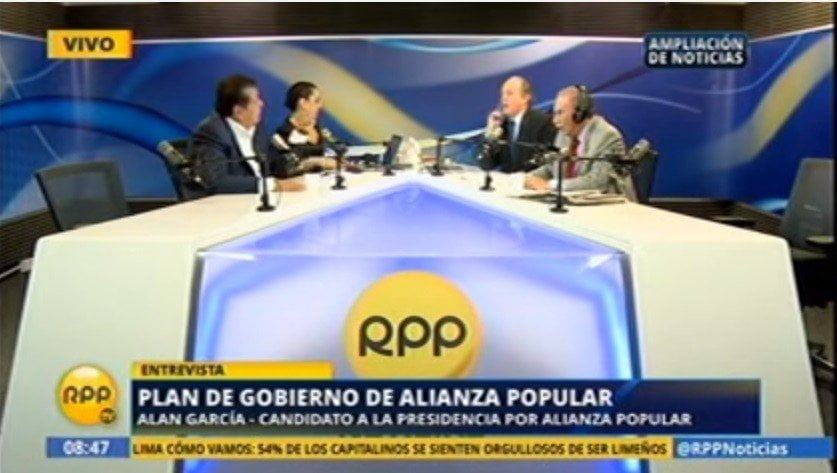 Alan García en RPP TV