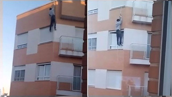 Terrible muerte encontró este hombre al intentar ingresar por la ventana de su casa (YouTube)