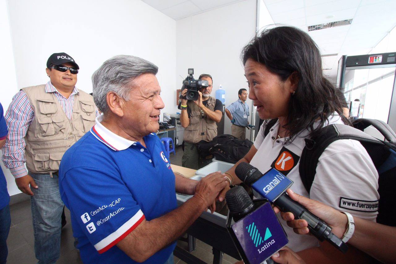 Keiko Fujimori y César Acuña