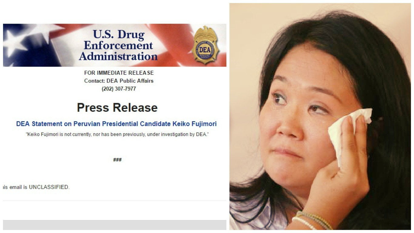 Keiko Fujimori y comunicado de la DEA