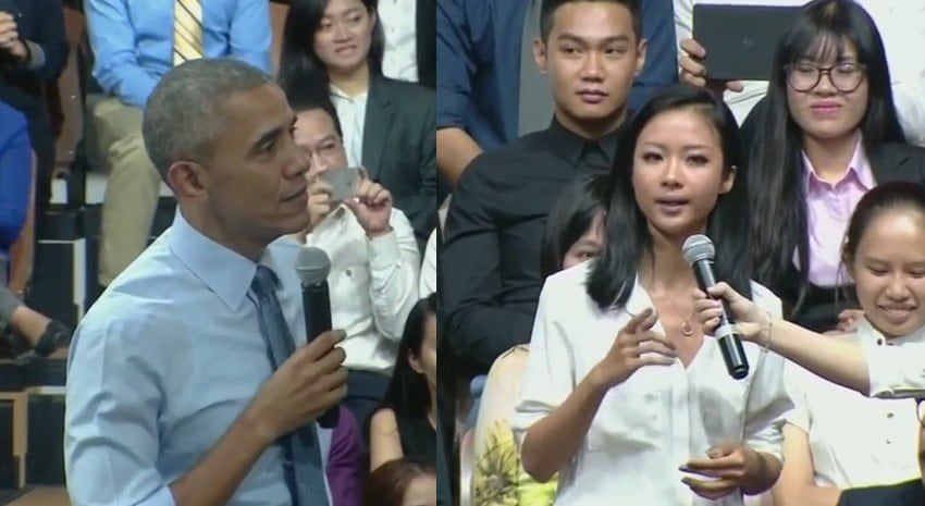Barack Obama rapea en Vietnam