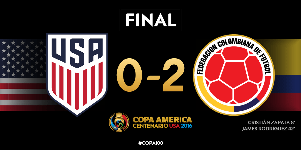 Colombia venció 2-0 a Estados Unidos por la Copa América