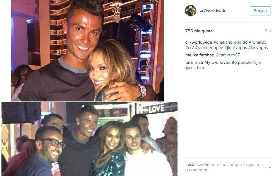 Jennifer Lopez y Cristiano Ronaldo Juntos