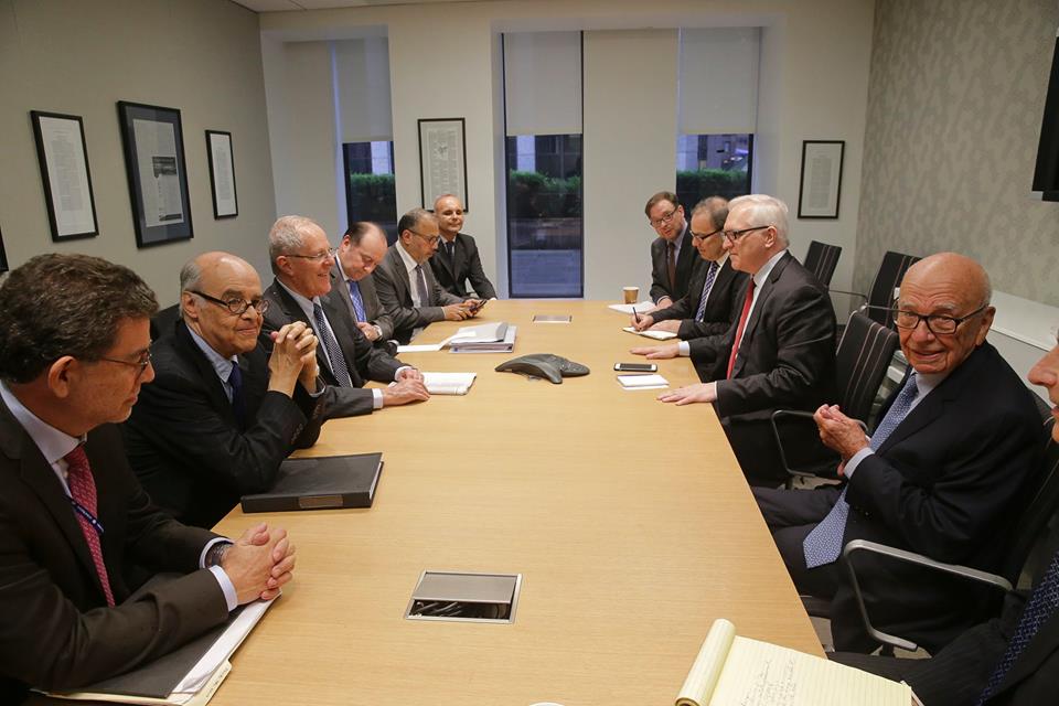 El presidente Kuczynski se reunió con la Junta de Editores del diario WSJ.