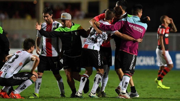 Palestino dio el gran golpe de la Copa Sudamericana tras eliminar al Flamengo.
